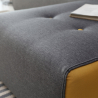 Sofá de 2-3 plazas en tela de estilo moderno con puf Luda Precio