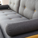 Sofá de 2-3 plazas en tela de estilo moderno con puf Luda Coste