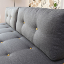 Sofá de 2-3 plazas en tela de estilo moderno con puf Luda Compra