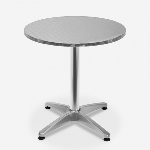 Mesa con tablero plegable redonda de 70cm de acero para bar bistró al aire libre Skladan Promoción