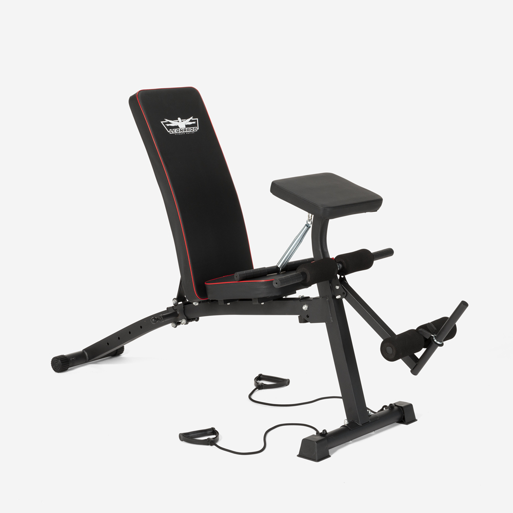 Banco de ejercicios multifuncional para curl de piernas reclinable y respaldo ajustable Musashi