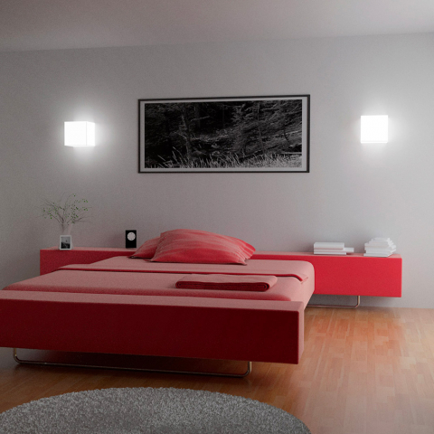 Lámpara de pared y techo cúbica de diseño moderno Slide Cubo Wall Promoción