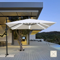 Sombrilla con luz solar LED 3x3 de aluminio Paradise Rebajas