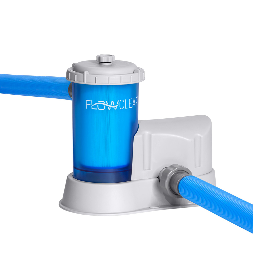 Bomba de filtro de cartucho transparente para piscinas elevadas Bestway Flowclear 58675
