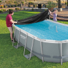 Cubierta de piscina ovalada para piscina Power Steel 427x250x100 cm Bestway 58425 Venta
