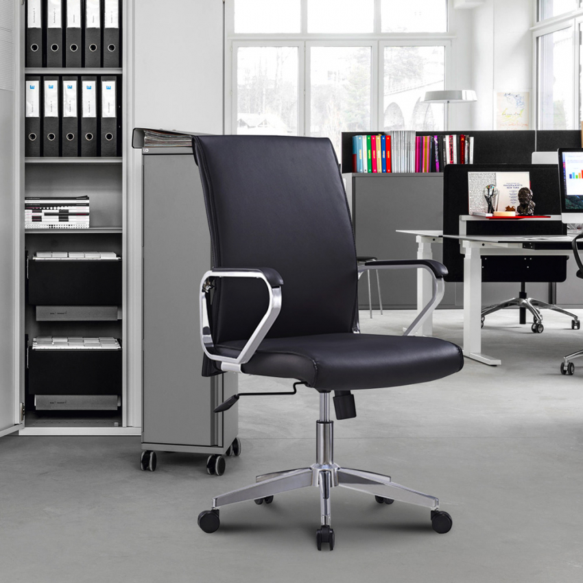 silla de oficina ergonómica elegante polipiel CURSUS