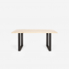 Mesa para comedor estilo industrial de madera y metal eje 160x80cm Rajasthan 160 Rebajas
