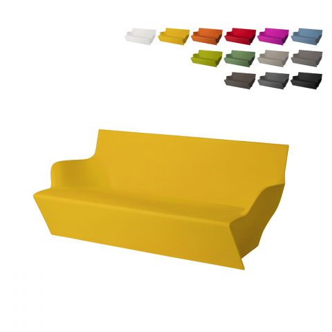 Sofá de exterior con 2 plazas Cojín Estilo Origami Diseño Slide Kami Yon