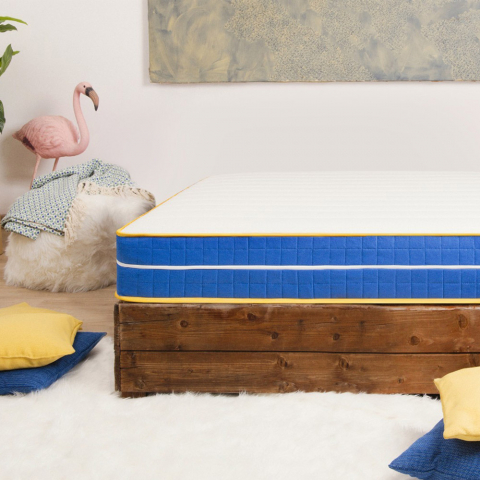 Colchón Plaza y Medi doble muelles ensacados viscogel 25 cm 120 x 190 cm Veradea Promoción