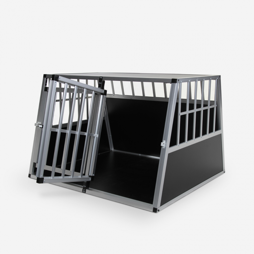 caseta rígida doble para perros jaula de transporte en aluminio 104 x 91 x 71 cm Skaut XL Promoción