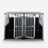 caseta rígida doble para perros jaula de transporte en aluminio 104 x 91 x 71 cm Skaut XL Descueto