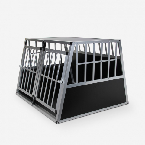 caseta rígida doble para perros jaula de transporte en aluminio 104 x 91 x 71 cm Skaut XL Promoción