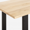 Mesa para comedor estilo industrial de madera y metal eje 160x80cm Rajasthan 160 Descueto