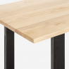 Mesa de comedor de madera patas de hierro industrial 180x80 cm Rajasthan 180 Medidas