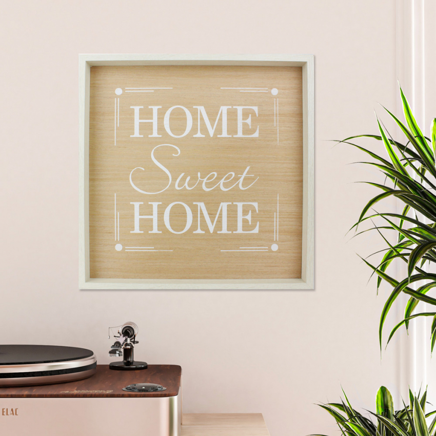 Cuadro salón panel impreso marco frases aforismos 40 x 40 cm Home Promoción