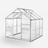 Invernadero para jardín de aluminio y policarbonato con puerta y ventana 183x185x205cm Vanilla Promoción