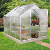 Invernadero para jardín de aluminio y policarbonato con puerta y ventana 183x245x205cm Laelia Elección