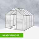 Invernadero para jardín de aluminio y policarbonato con puerta y ventana 183x245x205cm Laelia Precio