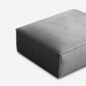 Puf reposapiés rectangular de tela para sofá diseño moderno Solv Oferta