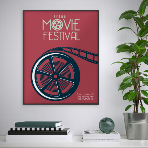Cuadro impresión póster marco cartelera cine 40 x 50 cm Variety Kinet Promoción