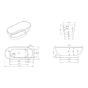 Bañera Freestanding Ovale Instalación independiente Diseño Coo