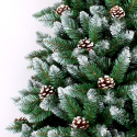 Árbol de Navidad Artificial Natural Blanco Nevado con Soporte 240 cm Oulu Reutilizable Descueto