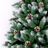 Árbol de Navidad Artificial Natural Nevado con Piñas con Soporte 210 cm Tampere Descueto