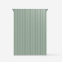 Cobertizo de jardín chapa galvanizada en metal verde caseta para herramientas Amalfi NATURE 143X89x186cm Elección