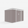 Caseta de chapa galvanizada gris cobertizo Porto Cervo 261x181x176cm Elección