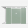 Cobertizo de jardín chapa galvanizada verde caseta de herramientas Tyrol NATURE 257X142x184cm Catálogo