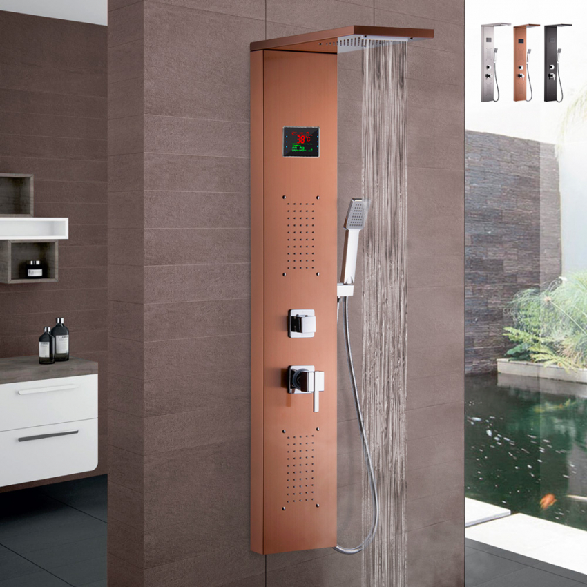 Columna de ducha panel mezclador alcachofa cascada ducha Rapolano Oferta