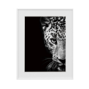 Impresión fotografía cuadro blanco y negro animal leopardo 40 x 50 cm Variety Kambuku Venta