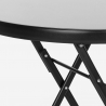 Juego jardín 2 sillas moderno 1 mesa redonda plegable Kumis Descueto