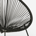 Juego jardín Acapulco 2 sillas spaghetti 1 mesa redonda 50 cm Flaw 