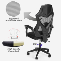 Silla gaming ergonómica y transpirable con diseño futurista Gordian Dark Catálogo
