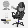 Silla sillón gaming diseño futurista ergonómica transpirable reposapiés Gordian Plus Dark Descueto