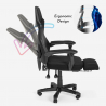 Silla sillón gaming diseño futurista ergonómica transpirable reposapiés Gordian Plus Dark Stock
