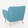 Sillón salón diseño moderno estilo nórdico de madera y tejido Modesto Medidas
