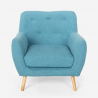Sillón salón diseño moderno estilo nórdico de madera y tejido Modesto Modelo