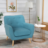 Sillón salón diseño moderno estilo nórdico de madera y tejido Modesto Elección