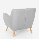Juego de sofás sillón y sofá 2 plazas diseño escandinavo madera tejido Algot 