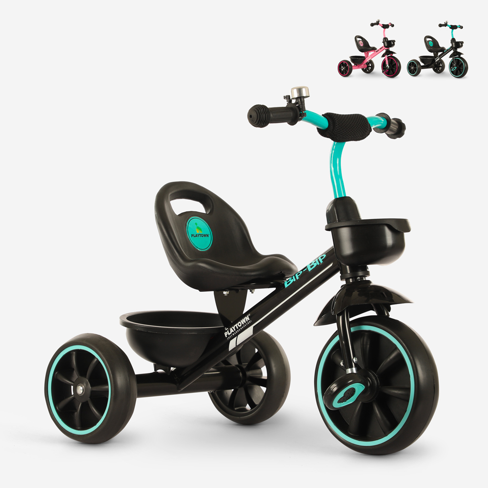 Triciclo para niños con asiento ajustable y cesto Bip Bip
