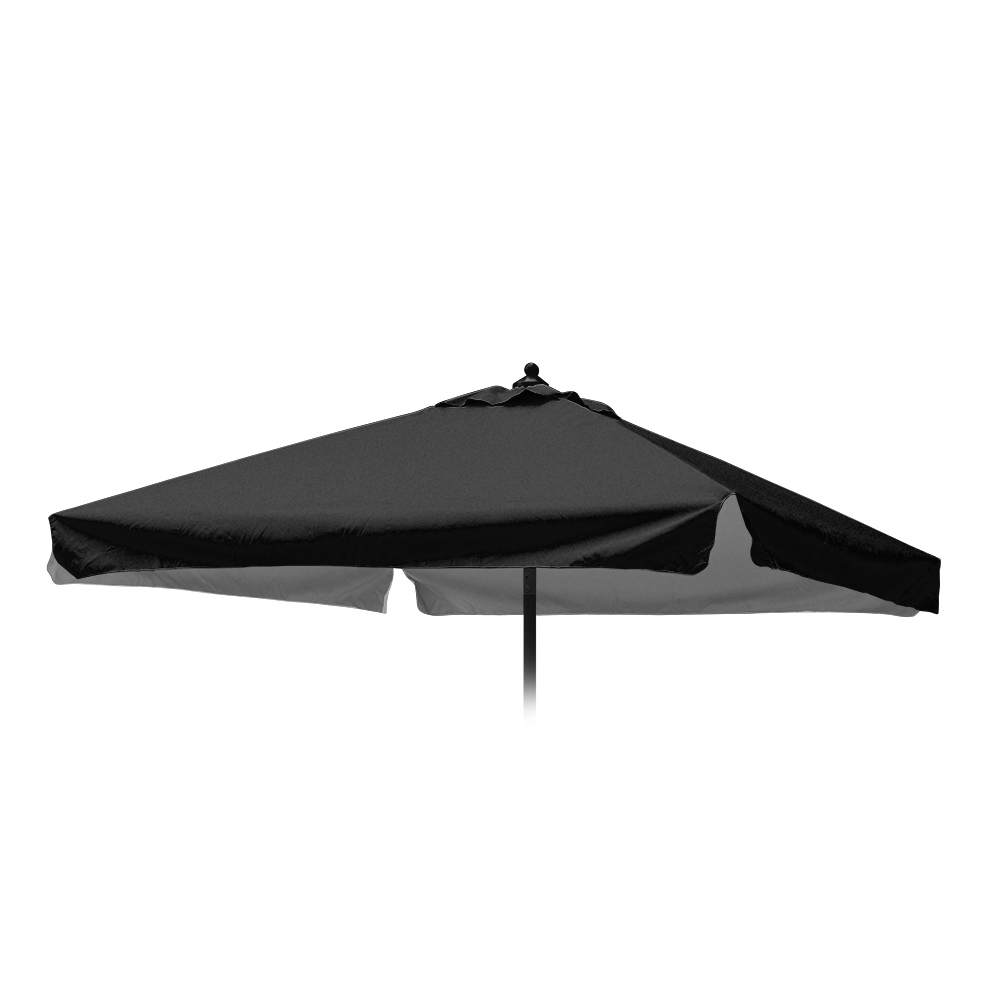 Tela Parasol Jardín 2 x 2 Cuadrado Plutone Noir con volantes