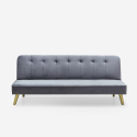 Sofá cama clic clac 2 plazas diseño moderno terciopelo Pulchra Rebajas