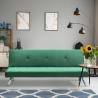 Sofá cama 2 plazas clic clac diseño abatible tejido terciopelo Probatus 
