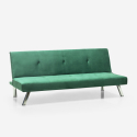 Sofá cama 2 plazas clic clac diseño abatible tejido terciopelo Probatus 