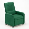 Sillón Relax reclinable de 4 ruedas con reposapiés de tela Beautiful 