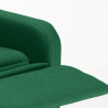 Sillón Relax reclinable de 4 ruedas con reposapiés de tela Beautiful 
