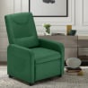 Sillón Relax reclinable de 4 ruedas con reposapiés de tela Beautiful 