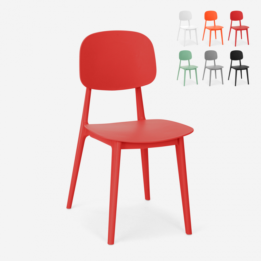 Silla de polipropileno de diseño moderno para cocina, jardín, bar, restaurante Geer Oferta